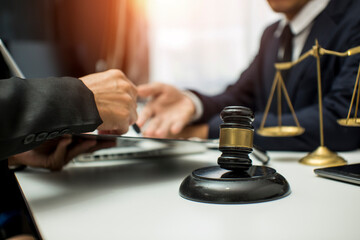 Business and lawyers discussing contract papers  Consultation and legal concepts, lawyers, 