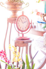 flower arrangement and ornaments for party decoration 