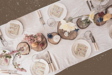 The beautiful Danish Easter table decoration