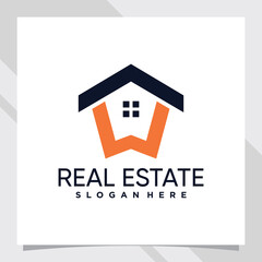 Real estate logo design with creative concept