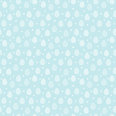 Easter texture with decorative eggs. Seamless pattern. Vector