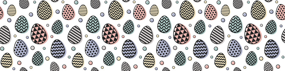 Concept of an Easter eggs. Wallpaper concept. Banner. Vector