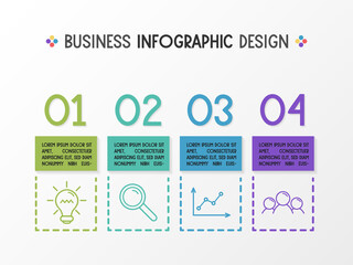 Concept of business infographic with options. Flowchart. Vector