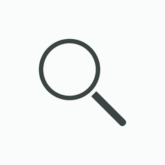 Magnifying glass icon vector symbol isolated. magnifier, glass, lens, find, search, loupe, zoom symbol