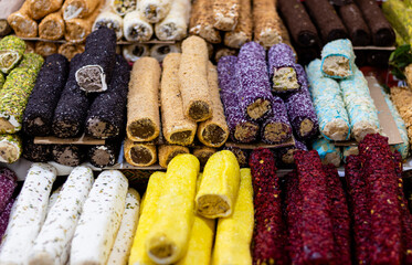 Turkish delight, oriental sweets.