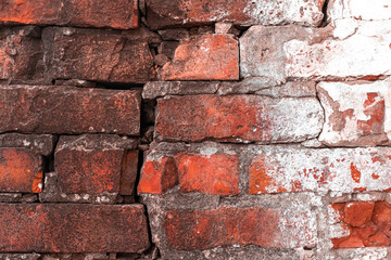 Burden brick wall background high detailed texture photo