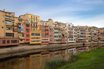 Evening view of Girona city 