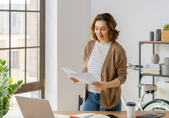 woman working in the office
