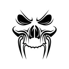 monster head skull vector illustration