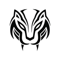 Tiger head - vector logo template concept in classic graphic style