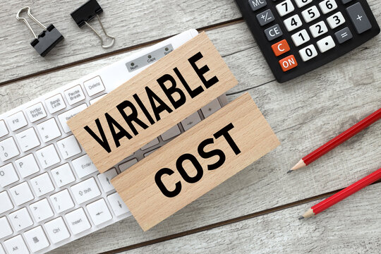 Variable Costing text on wooden blocks on white keyboard