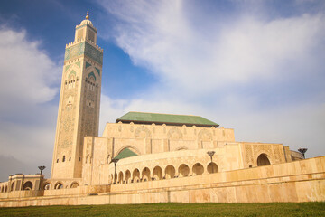 Obraz premium Hassan 2 mosque in Casablanca, Morocco