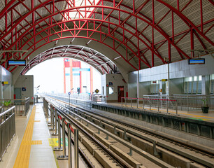 Obraz premium The view at the electric train station