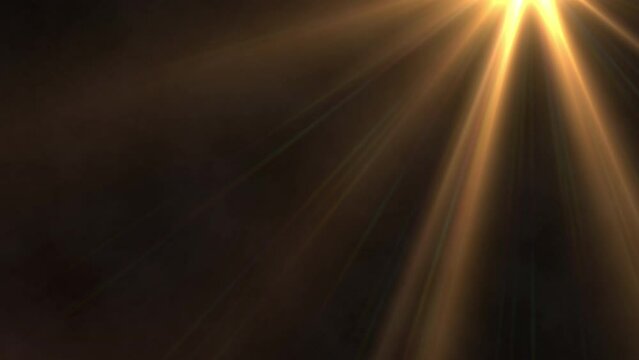4k animation of light with fog. Volumetric light, rays of light, glare, sun. Background fog or smoke.
