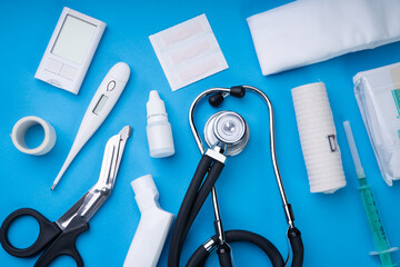 First Aid Kit With Medical Equipment