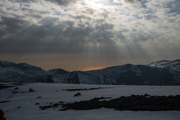 clouds over the mountains