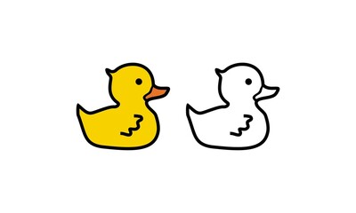 duckling logo template icon design