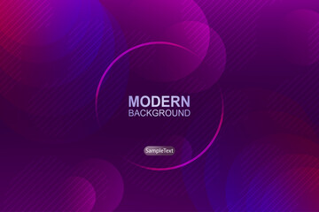 Textural illustration in blue and purple colors, abstract oval shapes