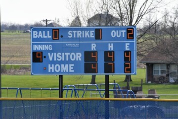 Blue Baseball Scoreboard