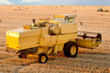 Combine harvester and harvesting in farm
