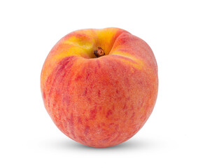 Peach on an isolated white background.