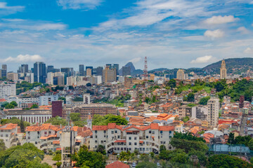 Fototapeta na wymiar Blick auf Rio de Janeiro aus dem Riesenrad Rio Star im Hafen - Brasilien