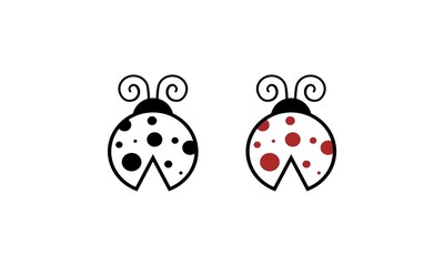 bug logo template icon design