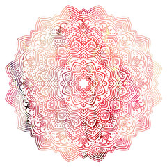 マンダラアート(インクアート模様・赤・レース)