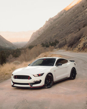 Los-Angeles, USA - June 2021: American Muscle Car Ford Mustang GT Shelby 350.