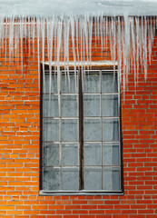icicles lump above the window