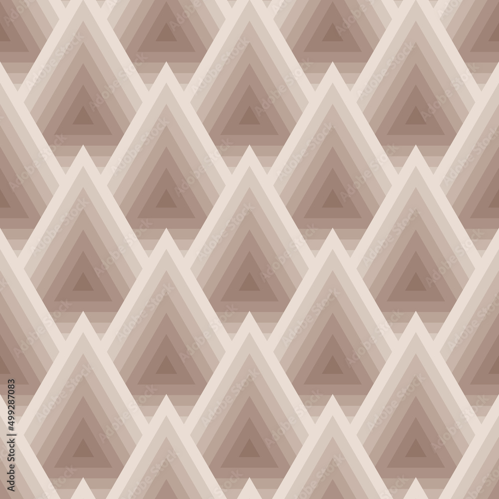 Poster brown geometric pattern with triangles, gradient color change
