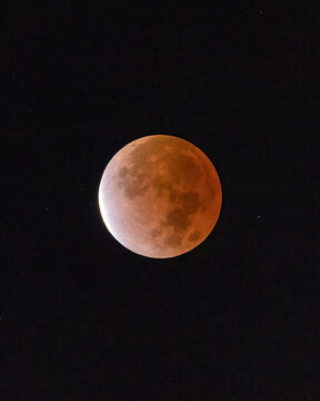 Almost Full Lunar Eclipse - November 2021 Seen From New York