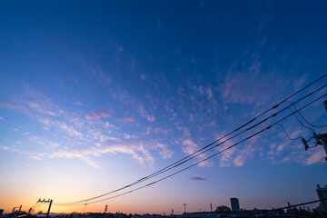 夕暮れの街並み