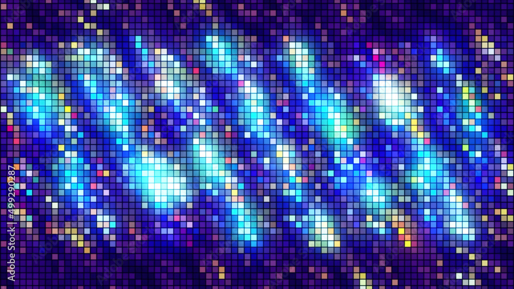 Poster purple glitter festive defocused lights background. motion. brilliant magic pattern with shimmering 