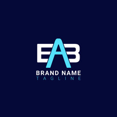 Minimal Logo Design. EAB Word 