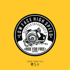 SCOOTER ENGINE ILLUSTRATION WITH A YELLOW BACKGROUND