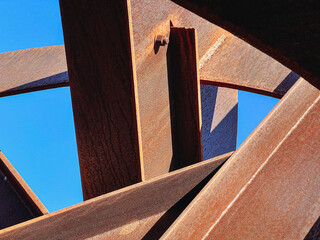 Metallic sculpture detail