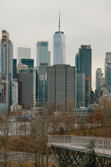 Manhattan skyline and river walk