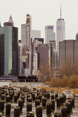 Manhattan New York City skyline and waterfront