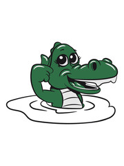 Krokodil Reptil Wasser 