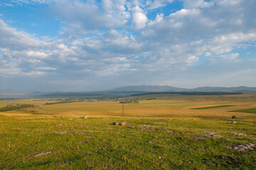 beautiful landscapes of nature in georgia in summer