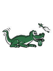 Krokodil Reptil Stöckchen 
