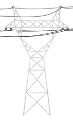 Energy transmission post. vector illustration
