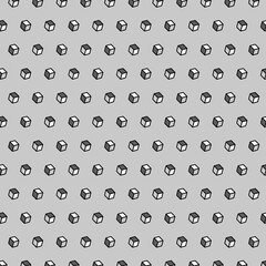 Monochromatic moving cube pattern isolated on a gray background