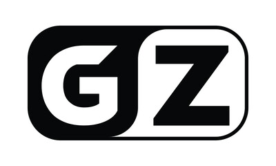 GZ wi-fi shape logo design vector template | monogram logo | abstract logo | wordmark logo | lettermark logo | business logo | brand logo | flat logo.