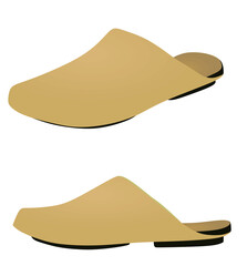 Brown man sandal. vector illustration