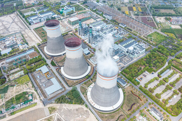 thermal power station in city