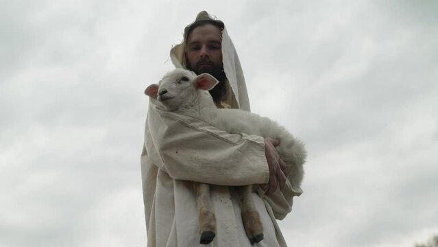- Jesus Christ, good shepherd, lamb, Psalm 23, easter, salvation, Christianity, Christian, bible, worship, holy, God, spiritual
- Exterior
- Slow Motion
- Handheld