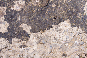 The texture of old worn concrete