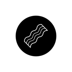 Bacon icon in black round